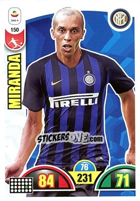 Sticker Miranda - Calciatori 2018-2019. Adrenalyn XL n. 150 - Panini