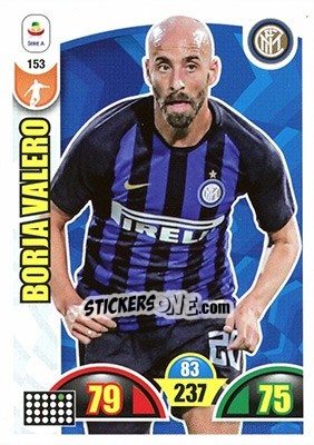 Sticker Borja Valero - Calciatori 2018-2019. Adrenalyn XL n. 153 - Panini