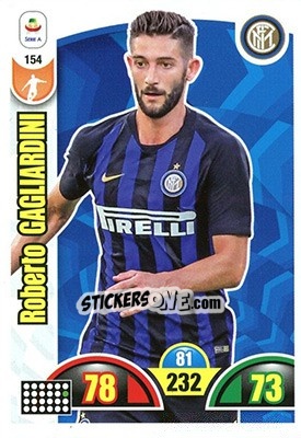 Sticker Roberto Gagliardini - Calciatori 2018-2019. Adrenalyn XL n. 154 - Panini