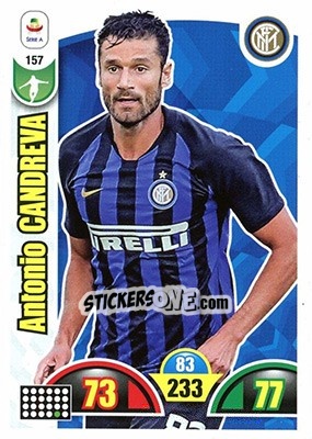 Sticker Antonio Candreva - Calciatori 2018-2019. Adrenalyn XL n. 157 - Panini