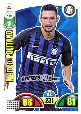 Sticker Matteo Politano - Calciatori 2018-2019. Adrenalyn XL n. 158 - Panini