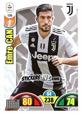 Sticker Emre Can - Calciatori 2018-2019. Adrenalyn XL n. 170 - Panini