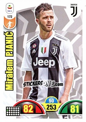 Sticker Miralem Pjanic - Calciatori 2018-2019. Adrenalyn XL n. 172 - Panini