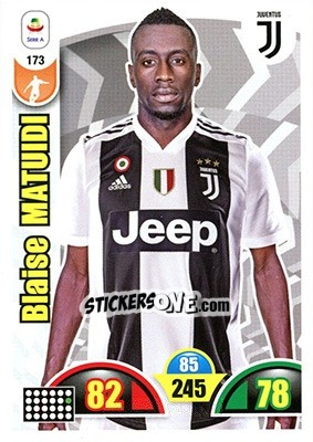 Sticker Blaise Matuidi - Calciatori 2018-2019. Adrenalyn XL n. 173 - Panini