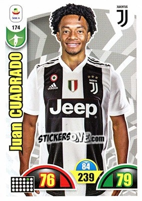 Figurina Juan Cuadrado - Calciatori 2018-2019. Adrenalyn XL - Panini