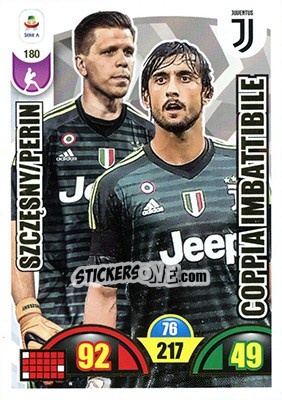 Sticker Wojciech Szczęsny / Mattia Perin - Calciatori 2018-2019. Adrenalyn XL n. 180 - Panini
