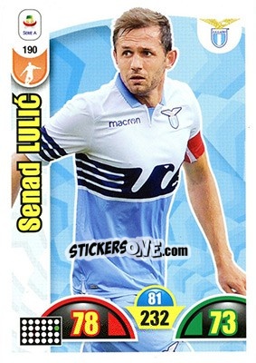Sticker Senad Lulic - Calciatori 2018-2019. Adrenalyn XL n. 190 - Panini