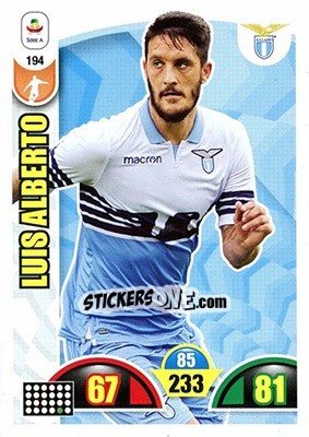 Sticker Luis Alberto - Calciatori 2018-2019. Adrenalyn XL n. 194 - Panini