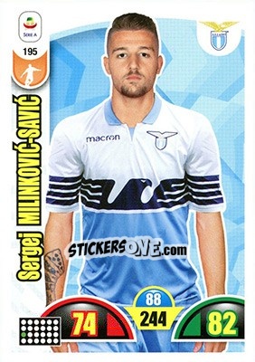 Sticker Sergej Milinkovic-Savic - Calciatori 2018-2019. Adrenalyn XL n. 195 - Panini
