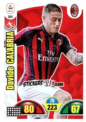 Sticker Davide Calabria - Calciatori 2018-2019. Adrenalyn XL - Panini