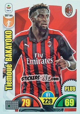 Sticker Tiemoué Bakayoko - Calciatori 2018-2019. Adrenalyn XL n. 207bis - Panini