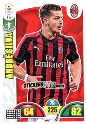Sticker André Silva - Calciatori 2018-2019. Adrenalyn XL n. 214 - Panini