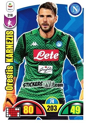 Sticker Orestis Karnezis - Calciatori 2018-2019. Adrenalyn XL n. 218 - Panini