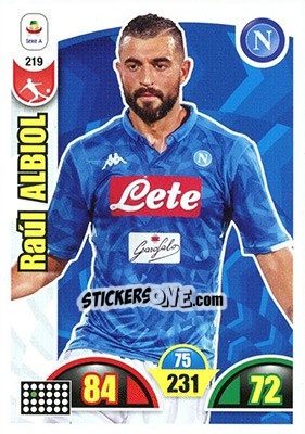 Sticker Raúl Albiol - Calciatori 2018-2019. Adrenalyn XL n. 219 - Panini