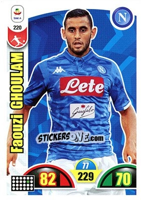 Figurina Faouzi Ghoulam - Calciatori 2018-2019. Adrenalyn XL - Panini