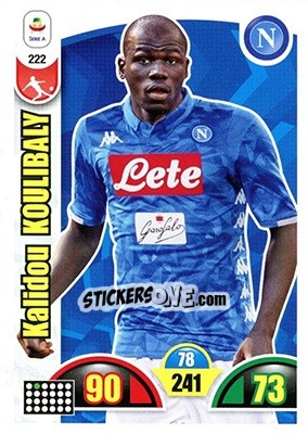 Sticker Kalidou Koulibaly - Calciatori 2018-2019. Adrenalyn XL n. 222 - Panini