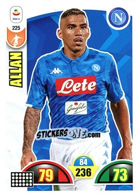 Sticker Allan - Calciatori 2018-2019. Adrenalyn XL n. 225 - Panini