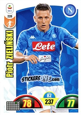 Sticker Piotr Zieliński - Calciatori 2018-2019. Adrenalyn XL n. 228 - Panini
