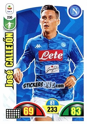 Sticker José Callejón - Calciatori 2018-2019. Adrenalyn XL n. 230 - Panini