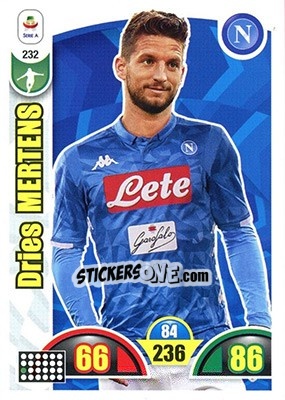 Sticker Dries Mertens - Calciatori 2018-2019. Adrenalyn XL n. 232 - Panini