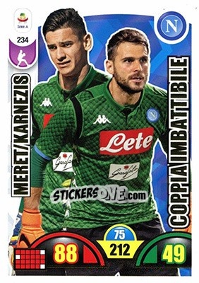 Cromo Alex Meret / Orestis Karnezis - Calciatori 2018-2019. Adrenalyn XL - Panini