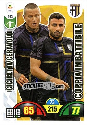Sticker Amato Ciciretti / Fabio Ceravolo - Calciatori 2018-2019. Adrenalyn XL n. 252 - Panini