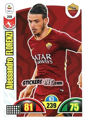 Sticker Alessandro Florenzi - Calciatori 2018-2019. Adrenalyn XL n. 259 - Panini
