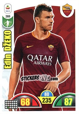 Sticker Edin Džeko - Calciatori 2018-2019. Adrenalyn XL n. 269 - Panini