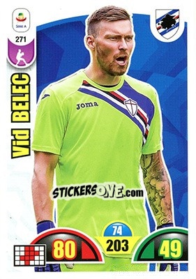 Sticker Vid  Belec - Calciatori 2018-2019. Adrenalyn XL n. 271 - Panini