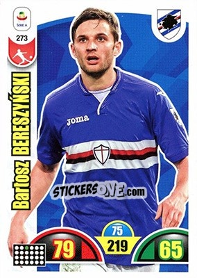 Sticker Bartosz Bereszyński - Calciatori 2018-2019. Adrenalyn XL n. 273 - Panini
