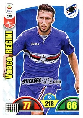 Sticker Vasco Regini - Calciatori 2018-2019. Adrenalyn XL n. 278 - Panini