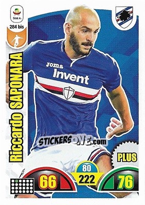 Sticker Riccardo Saponara - Calciatori 2018-2019. Adrenalyn XL n. 284bis - Panini