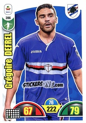 Sticker Gregoire Defrel - Calciatori 2018-2019. Adrenalyn XL n. 286 - Panini