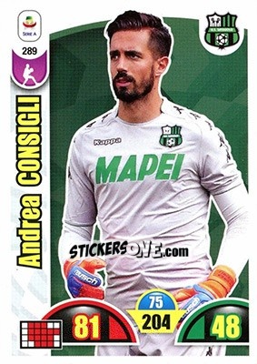 Sticker Andrea Consigli - Calciatori 2018-2019. Adrenalyn XL n. 289 - Panini