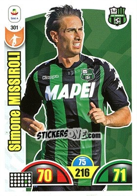 Sticker Simone Missiroli - Calciatori 2018-2019. Adrenalyn XL n. 301 - Panini