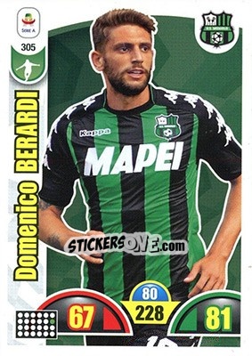 Sticker Domenico Berardi - Calciatori 2018-2019. Adrenalyn XL n. 305 - Panini