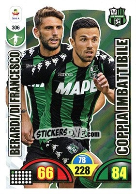 Sticker Domenico Berardi / Federico Di Francesco - Calciatori 2018-2019. Adrenalyn XL n. 306 - Panini