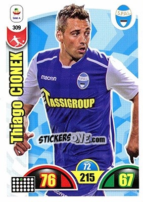 Sticker Thiago Cionek - Calciatori 2018-2019. Adrenalyn XL n. 309 - Panini