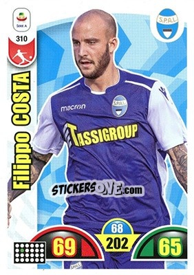 Sticker Filippo Costa - Calciatori 2018-2019. Adrenalyn XL n. 310 - Panini