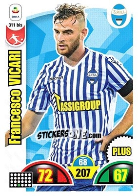 Sticker Francesco Vicari - Calciatori 2018-2019. Adrenalyn XL n. 311bis - Panini