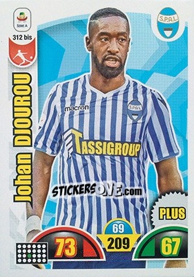 Sticker Johan Djourou - Calciatori 2018-2019. Adrenalyn XL n. 312bis - Panini