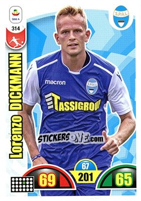 Sticker Lorenzo Dickmann - Calciatori 2018-2019. Adrenalyn XL n. 314 - Panini