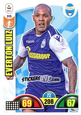 Sticker Everton Luiz - Calciatori 2018-2019. Adrenalyn XL n. 315 - Panini
