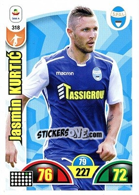 Sticker Jasmin Kurtic - Calciatori 2018-2019. Adrenalyn XL n. 318 - Panini