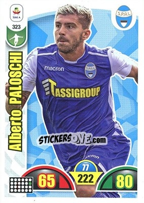 Sticker Alberto Paloschi - Calciatori 2018-2019. Adrenalyn XL n. 323 - Panini