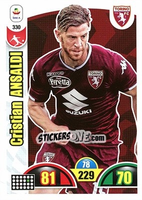 Cromo Cristian Ansaldi - Calciatori 2018-2019. Adrenalyn XL - Panini