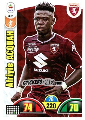 Sticker Afriyie Acquah - Calciatori 2018-2019. Adrenalyn XL n. 332 - Panini