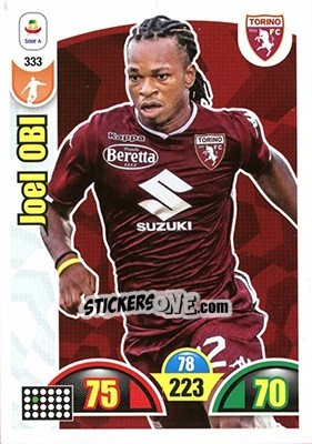 Sticker Joel Obi - Calciatori 2018-2019. Adrenalyn XL n. 333 - Panini