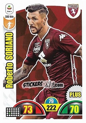 Sticker Roberto Soriano - Calciatori 2018-2019. Adrenalyn XL n. 333bis - Panini