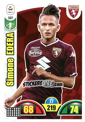 Sticker Simone Edera - Calciatori 2018-2019. Adrenalyn XL n. 337 - Panini